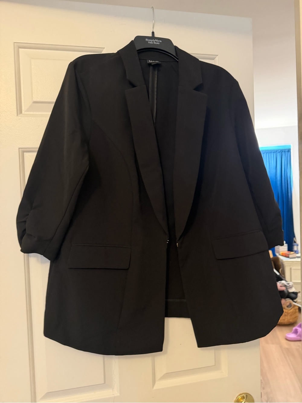 Black Women's Blazer Jacket - Classic Tailored Coat Plus SZ 1X